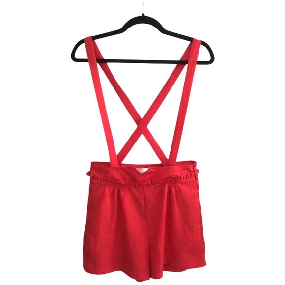 Cooperative Pants - Red Shadow Dot Suspender Shorts